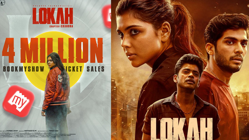 ബുക്ക് മൈ ഷോ വിപ്ലവം, ബുക്ക് മൈ ഷോ ടിക്കറ്റ് സെയിൽസിൽ 40 ലക്ഷം കടന്ന് ദുൽഖർ സൽമാൻ്റെ വേഫെറർ ഫിലിംസ് ചിത്രം ‘ ലോക – ചാപ്റ്റർ വൺ: ചന്ദ്ര’